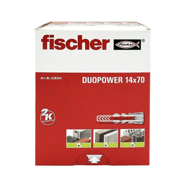 Stollen Fischer DuoPower 538244 Ø 14 x 70 mm Nylon (20 Stück) – Bild 4