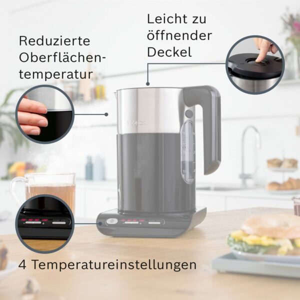 Wasserkocher BOSCH TWK8613 1,5 L Schwarz 2400 W 1,5 L Kunststoff – Bild 7
