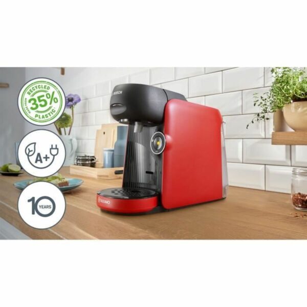Kapsel-Kaffeemaschine BOSCH TAS163E T16 Finesse Schwarz Rot rouge 1400 W 700 ml – Bild 2