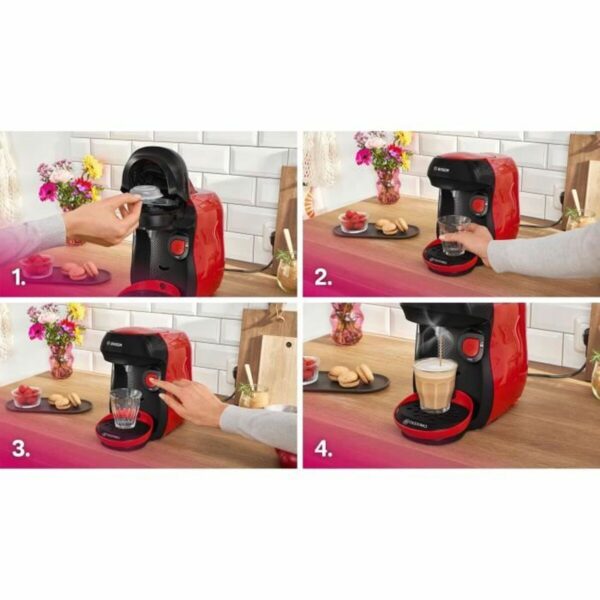 Kapsel-Kaffeemaschine BOSCH TAS103E Schwarz rouge 1400 W 700 ml – Bild 4