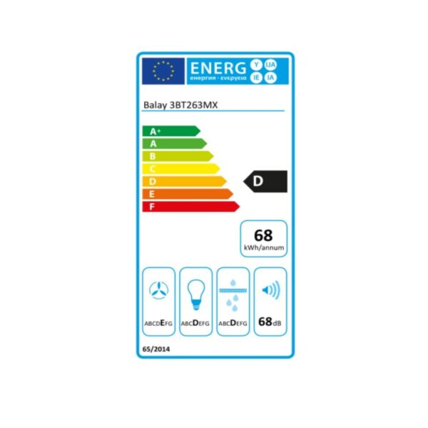 Konventioneller Rauchfang Balay 3BT263MX 60 cm 360 m3/h 68 dB 146W Stahl – Bild 2