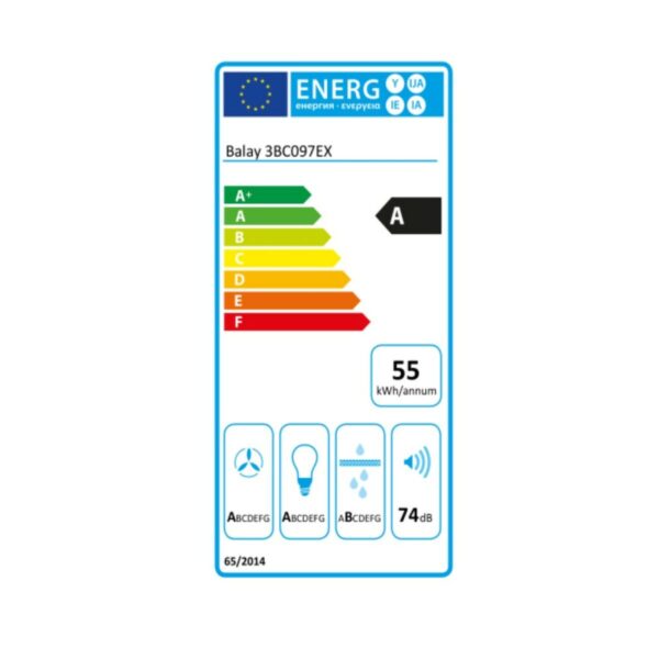 Konventioneller Rauchfang Balay 720 m3/h 74 dB (A) Stahl – Bild 2