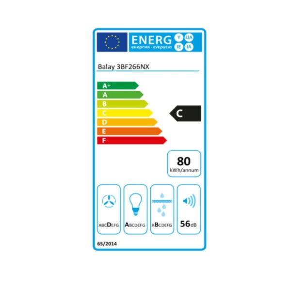 Konventioneller Rauchfang Balay 3BF266NX 53 cm 590 m3/h 200W C Stahl – Bild 2
