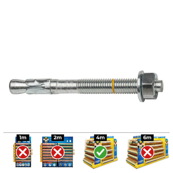 Schraubenkasten CELO din 10-60/10 Ø 10 X 60 MM 50 Stück Verzinkt – Bild 2