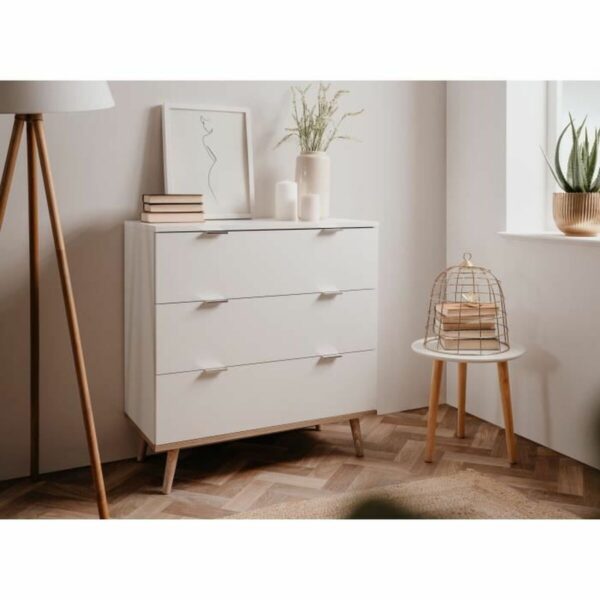 Schubladenschrank Scandinavian Weiß 79,8 x 40 x 86,5 cm – Bild 2