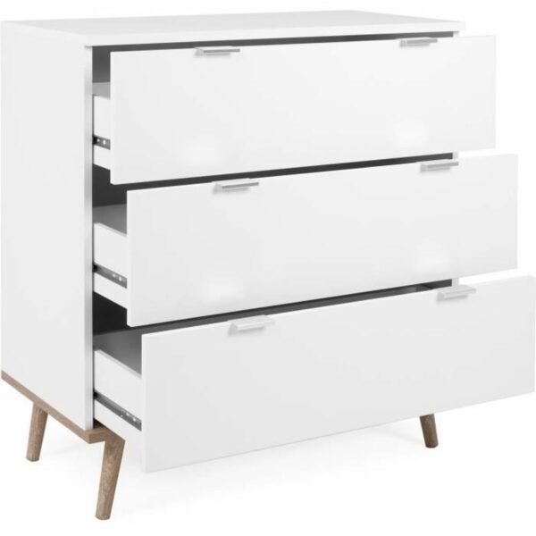 Schubladenschrank Scandinavian Weiß 79,8 x 40 x 86,5 cm – Bild 4