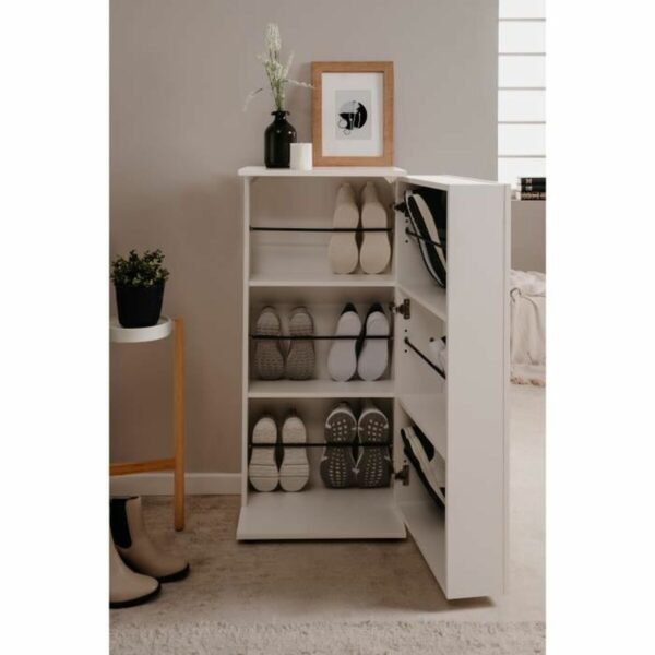 Schuhschrank Finori  Weiß 100 x 110 x 34 cm – Bild 5