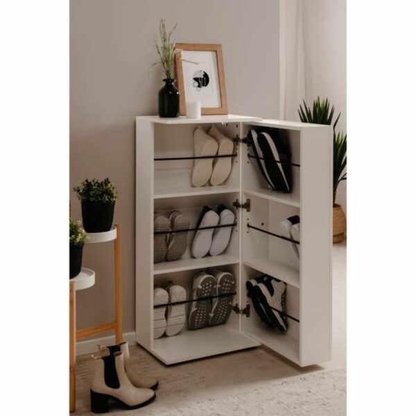 Schuhschrank Finori  Weiß 100 x 110 x 34 cm – Bild 6