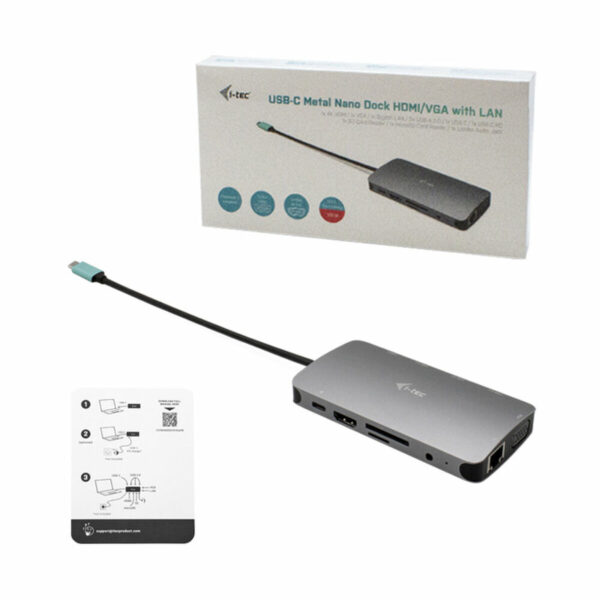 Dockstation i-Tec C31NANODOCKVGAPD     Silber – Bild 2