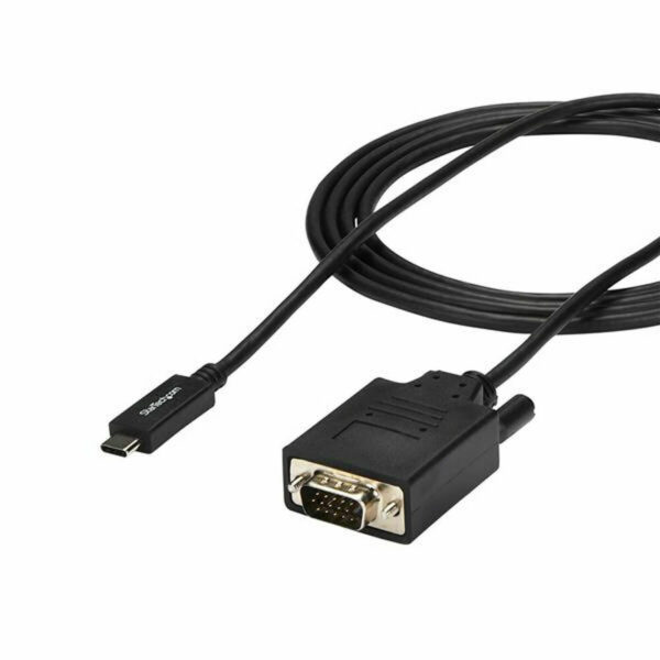 USB C zu VGA-Kabel Startech CDP2VGAMM2MB         (2 m) Schwarz – Bild 2