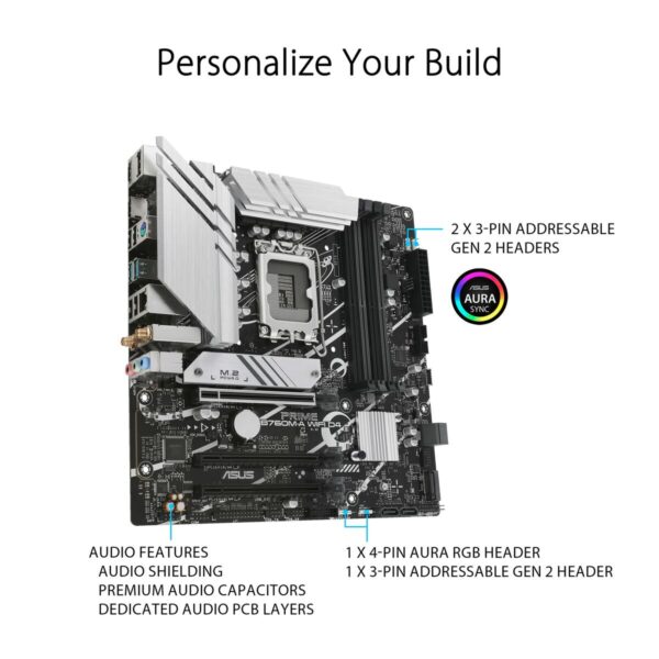 Motherboard Asus PRIME B760M-A WIFI D4 LGA 1700 Intel B760 – Bild 5