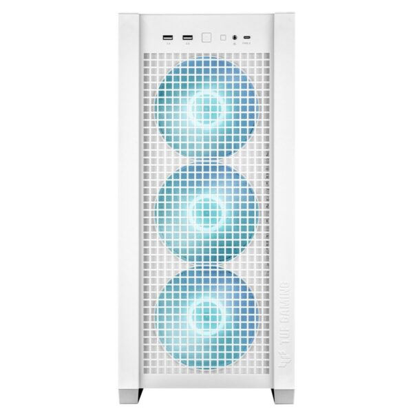 ATX Semi-Tower Gehäuse Asus TUF GAMING GT302 TG ARGB Weiß Bunt – Bild 4