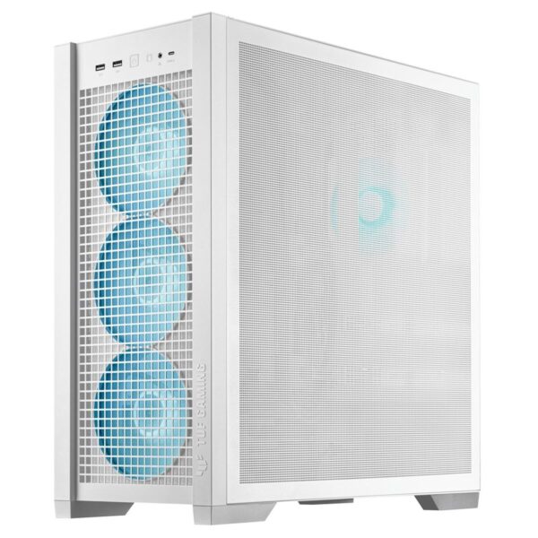 ATX Semi-Tower Gehäuse Asus TUF GAMING GT302 TG ARGB Weiß Bunt – Bild 6