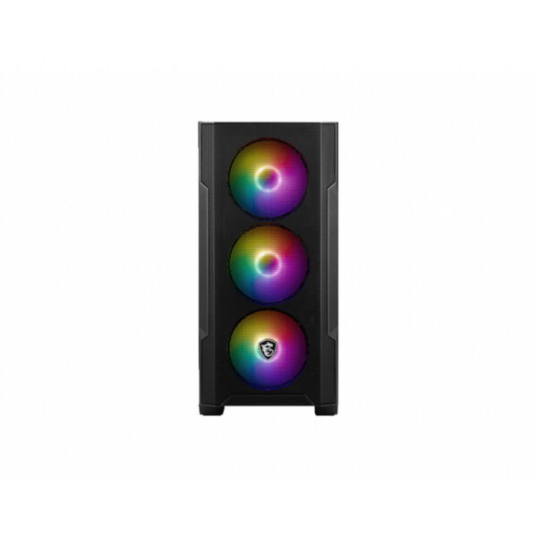ATX Semi-Tower Gehäuse MSI MAG FORGE M100R Weiß Schwarz Bunt – Bild 2