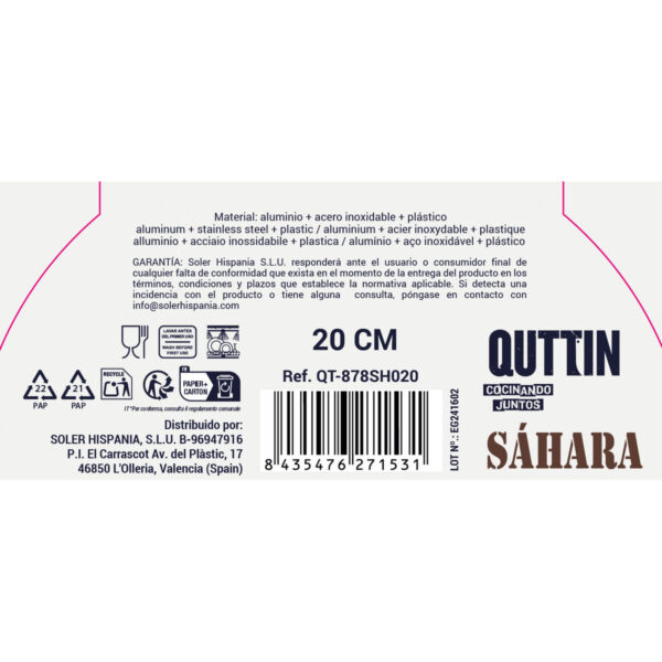 Pfanne Quttin Sahara Geschmiedetes Aluminium Braun 38 x 21 x 5,5 cm (6 Stück) – Bild 3
