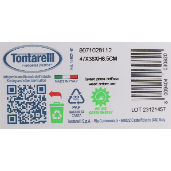 Abtropfsieb für die Spüle Tontarelli Scolap. Weiß 47 x 38 x 8,5 cm (12 Stück) – Bild 4
