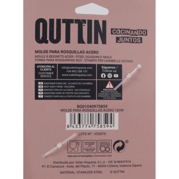 Backform Quttin Silberfarben Stahl Gebäck Ø 10 cm 10 x 3,5 cm (24 Stück) – Bild 3
