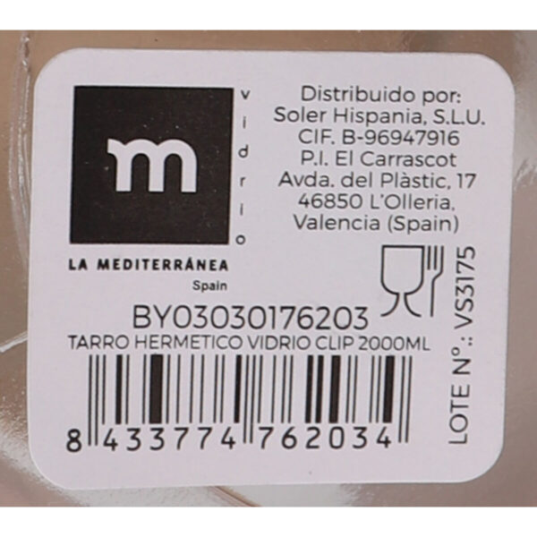 Topf La Mediterránea Luftdicht Glas 2 L (6 Stück) – Bild 3