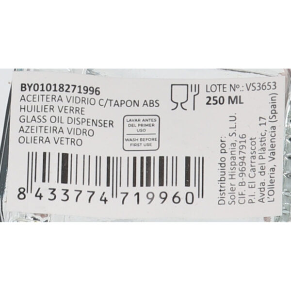 Ölfläschchen Anna Weinverschluss Glas 250 ml (12 Stück) – Bild 4