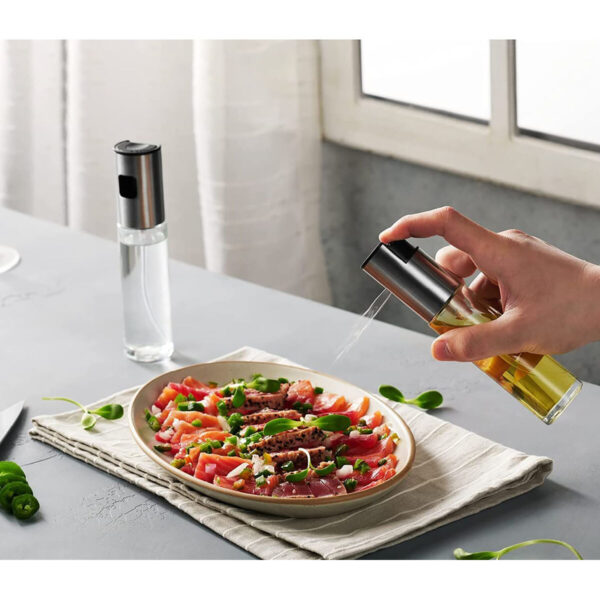 Ölfläschchen La Mediterránea Luxe Durchsichtig Silberfarben Glas 100 ml (24 Stück) – Bild 2