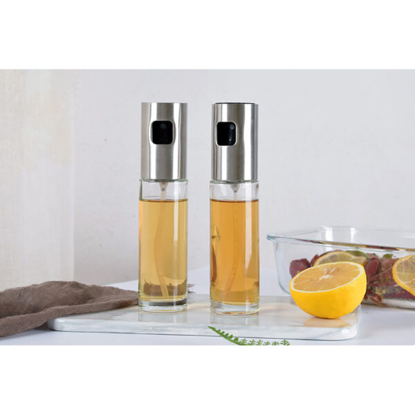 Ölfläschchen La Mediterránea Luxe Durchsichtig Silberfarben Glas 100 ml (24 Stück) – Bild 3