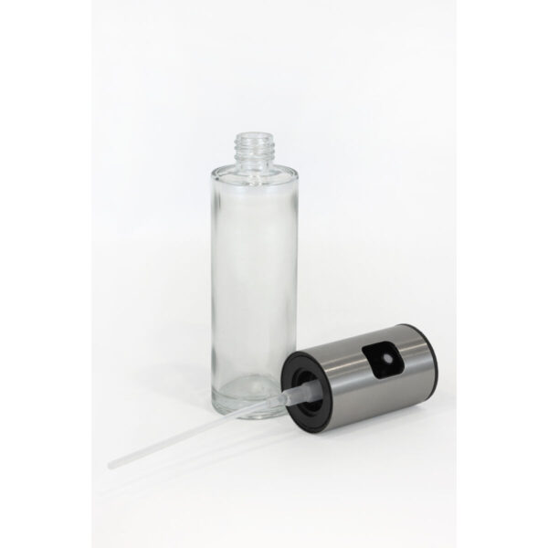 Ölfläschchen La Mediterránea Luxe Durchsichtig Silberfarben Glas 100 ml (24 Stück) – Bild 6