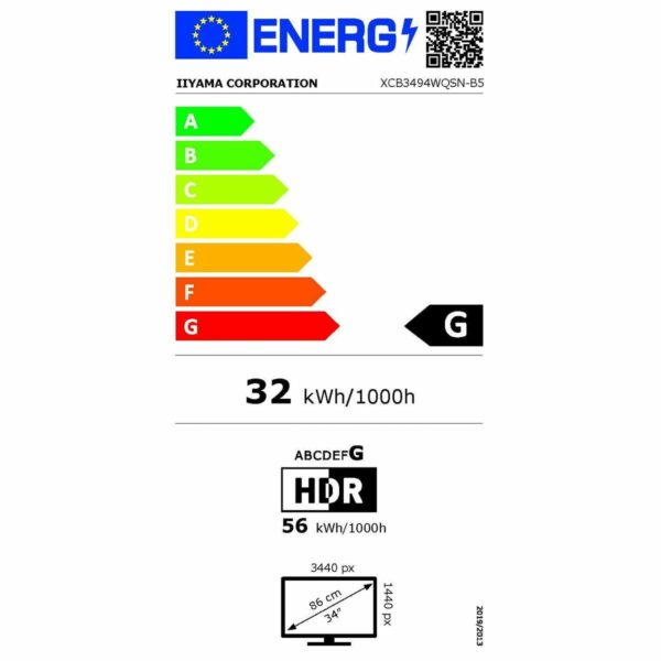 Monitor Iiyama XCB3494WQSN-B5 LED VA Flicker free 50-60  Hz – Bild 6
