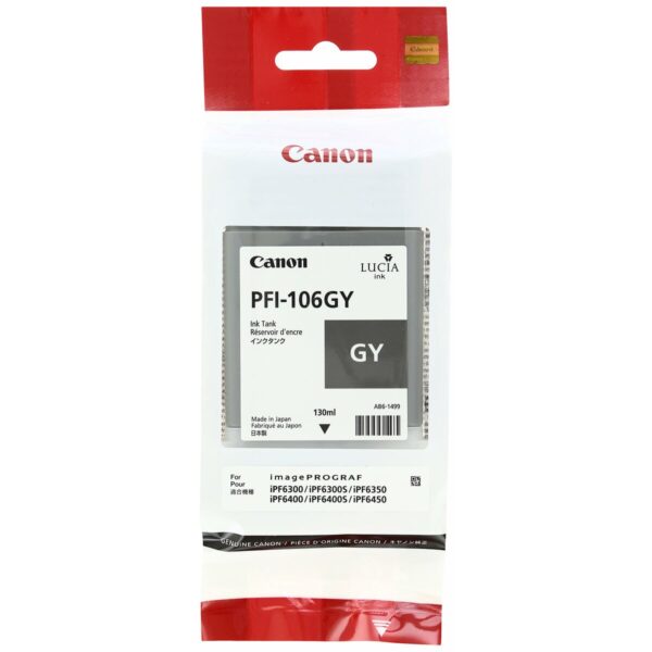 Original Tintenpatrone Canon PFI-106 GY Grau – Bild 3