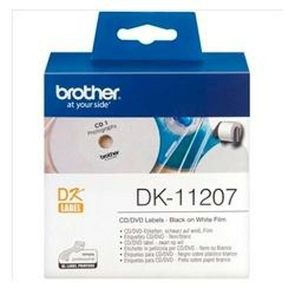 Drucker-Etiketten Brother DK-11207 CD/DVD ø 58 mm Schwarz/Weiß – Bild 3