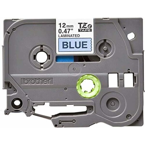 Laminiertes Klebeband zur Kennzeichnung von Maschinen Brother Tape TZE531 Blau 12 mm – Bild 2
