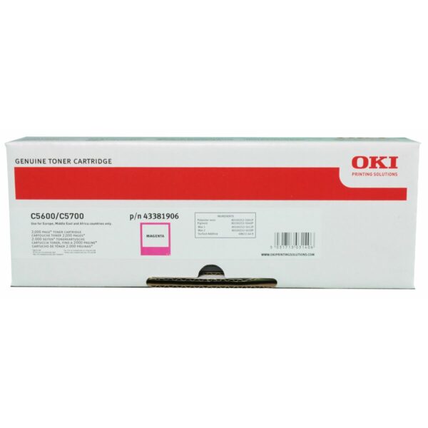 Original Toner OKI 43381906 Magenta – Bild 2