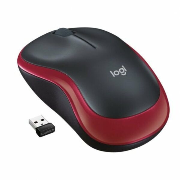 Schnurlose Mouse Logitech M185 Schwarz Rot Schwarzweiß 1000 dpi – Bild 2