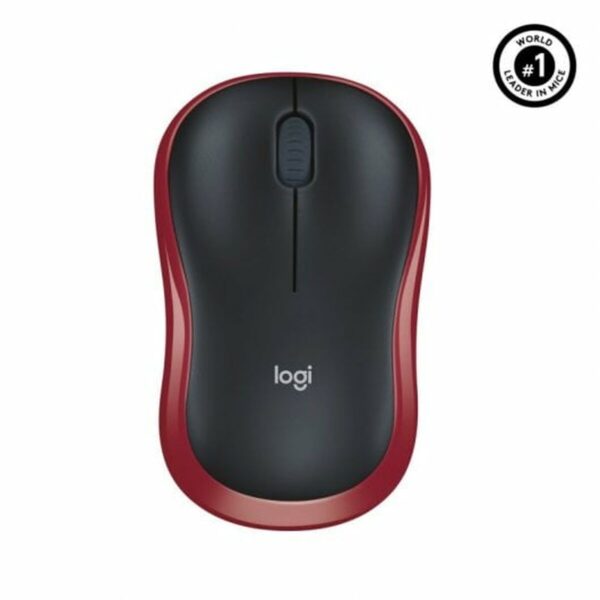 Schnurlose Mouse Logitech M185 Schwarz Rot Schwarzweiß 1000 dpi – Bild 3