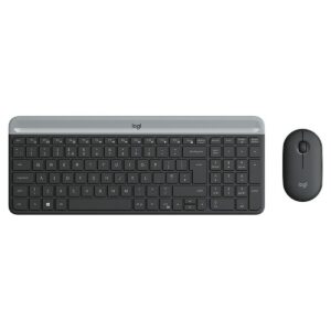 Tastatur mit Maus Logitech 920-009190 Schwarz Grau Französisch AZERTY