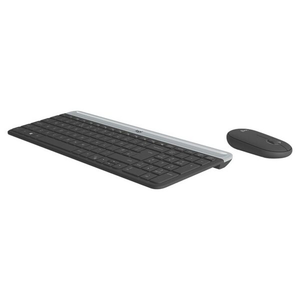 Tastatur mit Maus Logitech 920-009190 Schwarz Grau Französisch AZERTY – Bild 3
