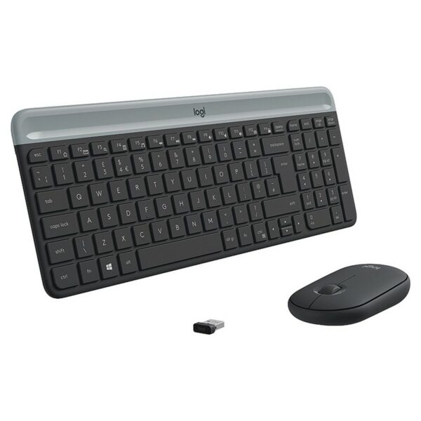 Tastatur mit Maus Logitech 920-009190 Schwarz Grau Französisch AZERTY – Bild 6
