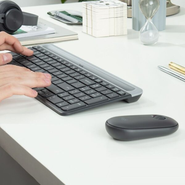 Tastatur mit Maus Logitech MK470 Grau Graphit Qwerty US – Bild 3