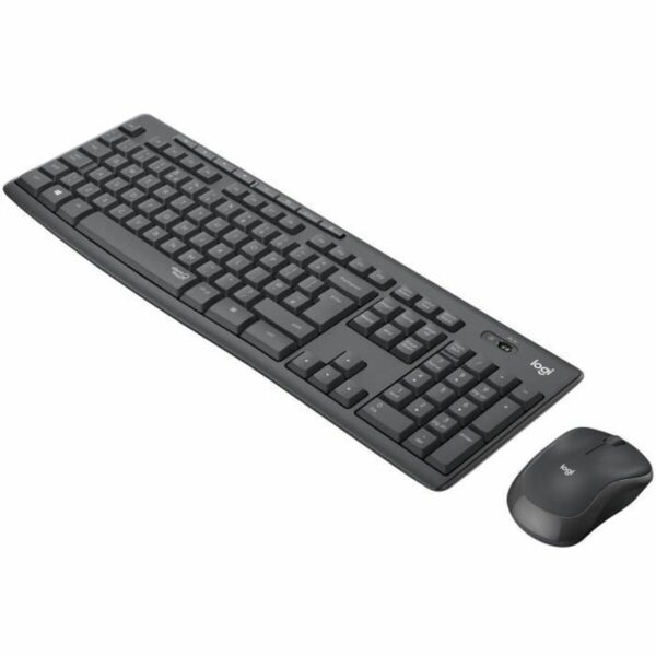 Tastatur mit Drahtloser Maus Logitech MK295 Französisch Schwarz Grau AZERTY – Bild 2