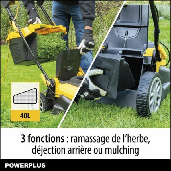 Elektrischer Rasenmäher Powerplus Powxg6281 2000 W 230-240 V Ø 42 cm 25-80 mm – Bild 7
