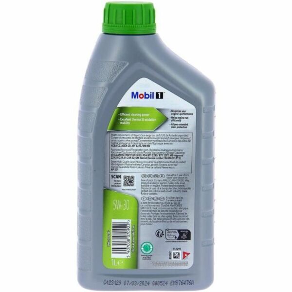 Auto-Motoröl Mobil 5W30 ESP Formula P 5W30 1 L – Bild 3