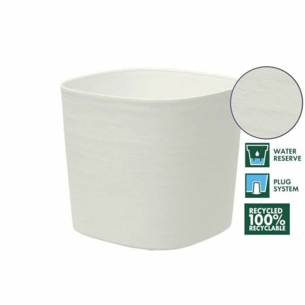 Selbstbewässernder Blumentopf Garden ID Weiß 20 x 20 cm – Bild 2