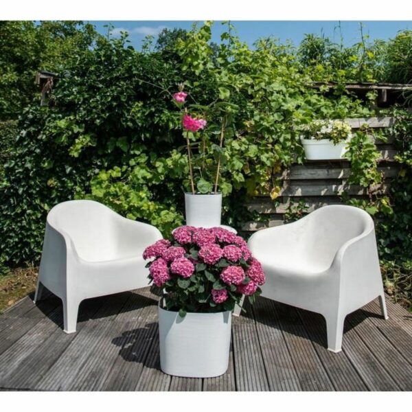 Selbstbewässernder Blumentopf Garden ID Weiß 20 x 20 cm – Bild 5