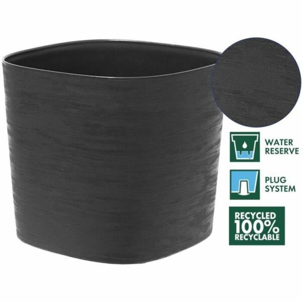 Selbstbewässernder Blumentopf Garden ID Schwarz 40 x 40 cm – Bild 2