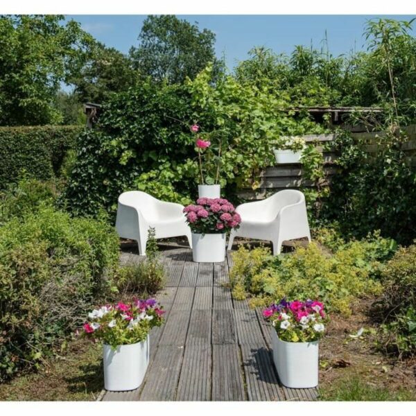 Selbstbewässerndes Pflanzgefäß Garden ID Weiß 17 x 50 x 17 cm – Bild 4