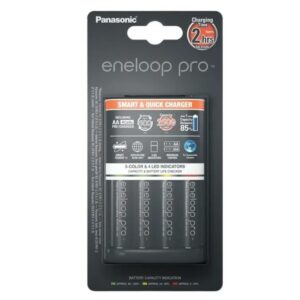 Batterieladegerät Panasonic K-KJ55HCD40E Batterien x 4