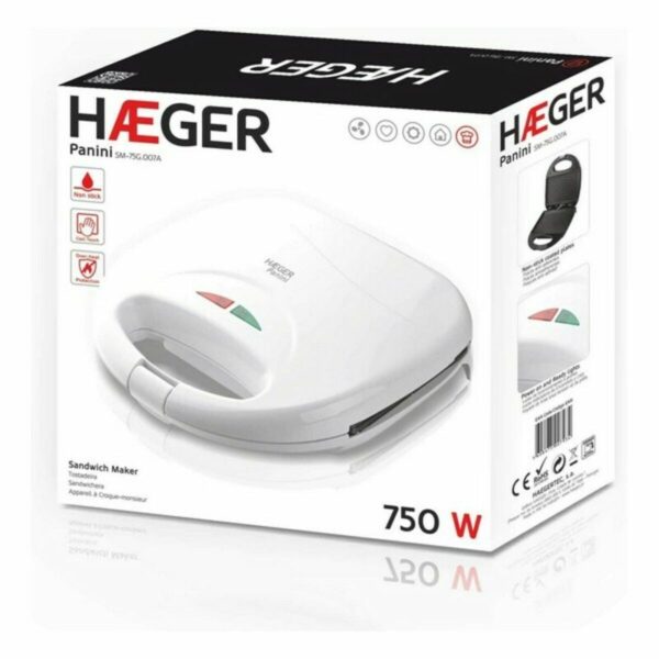 Sandwichmaker Haeger SM-75G.007A Weiß 750 W – Bild 2