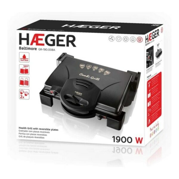 Grill Haeger GR-190.008A 1900W Schwarz Edelstahl – Bild 5