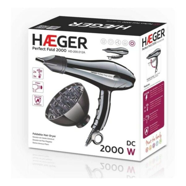 Föhn Haeger HD-200.012A 2000W Schwarz 2000 W – Bild 2