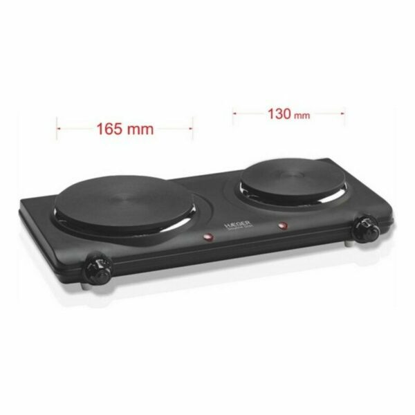 Elektrische Heizplatte Haeger HP-02B.013A Schwarz 2 Herde Bunt 2250W – Bild 3