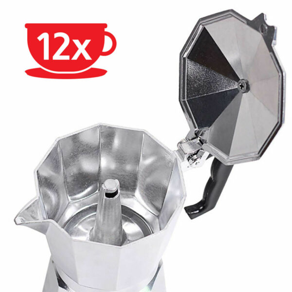 Italienische Kaffeemaschine Haeger CP-12A.009A Aluminium 300 ml – Bild 2